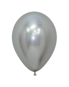 Sempertex 5" Reflex Silver Latex Balloons 100ct