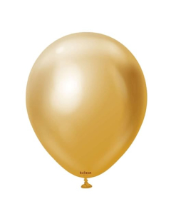 Kalisan 5" Mirror Chrome Gold Latex Balloons (100 count)