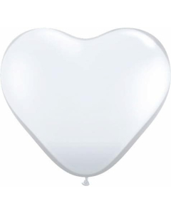 Qualatex 11" Diamond Clear Hear Latex Balloons (100 Count)