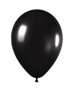 Sempertex 5" Metallic Black Latex Balloons (100 count)