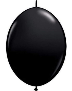 Qualatex 12" Onyx Black QuickLink Latex Balloons (50 count)