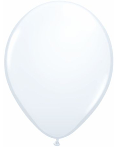 Qualatex 9" White  Latex Balloons (100 count)