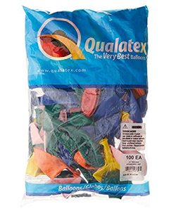 Qualatex 11" Assorted Standard Latex Balloons (100ct)