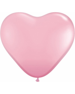 Qualatex 6" Pink Heart Latex Balloons (100 Count)