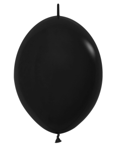 Sempertex 11" Deluxe Black Link-O-Loon Latex Balloons (50 count)